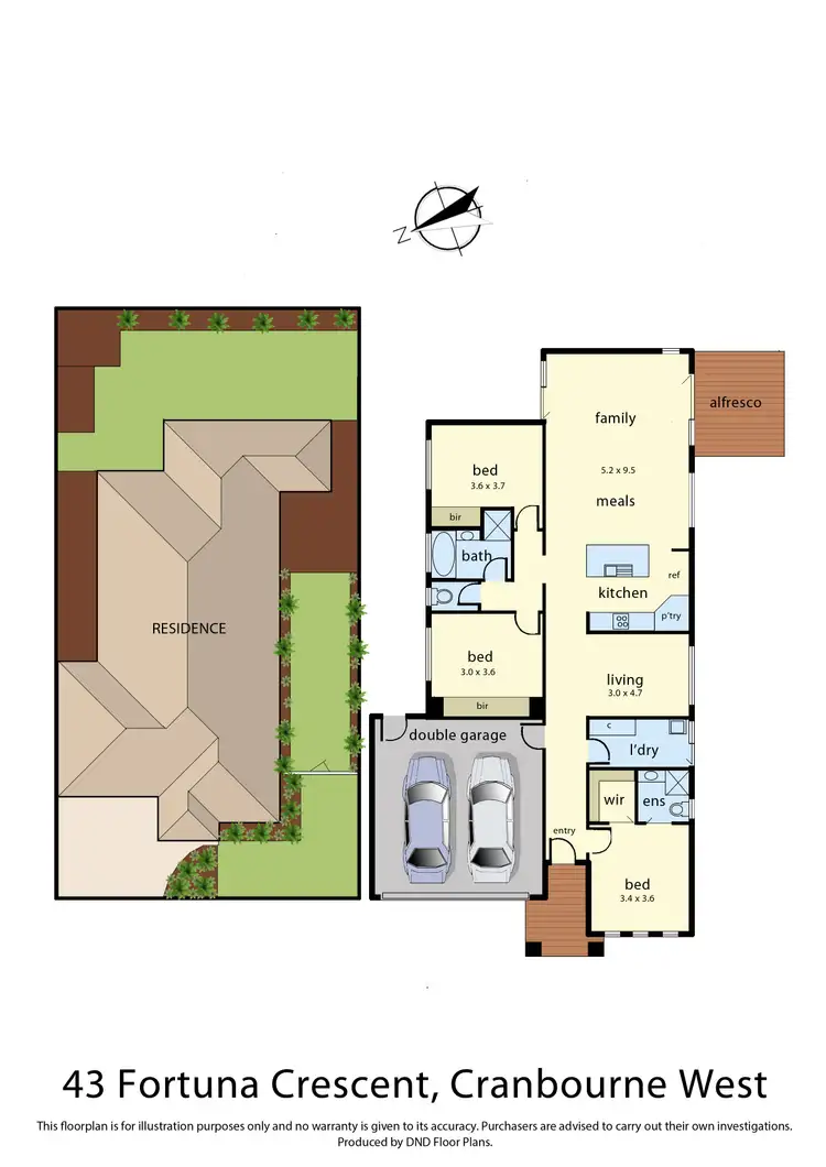 Floorplan of Homely house listing, 43 Fortuna Crescent, Cranbourne West VIC 3977