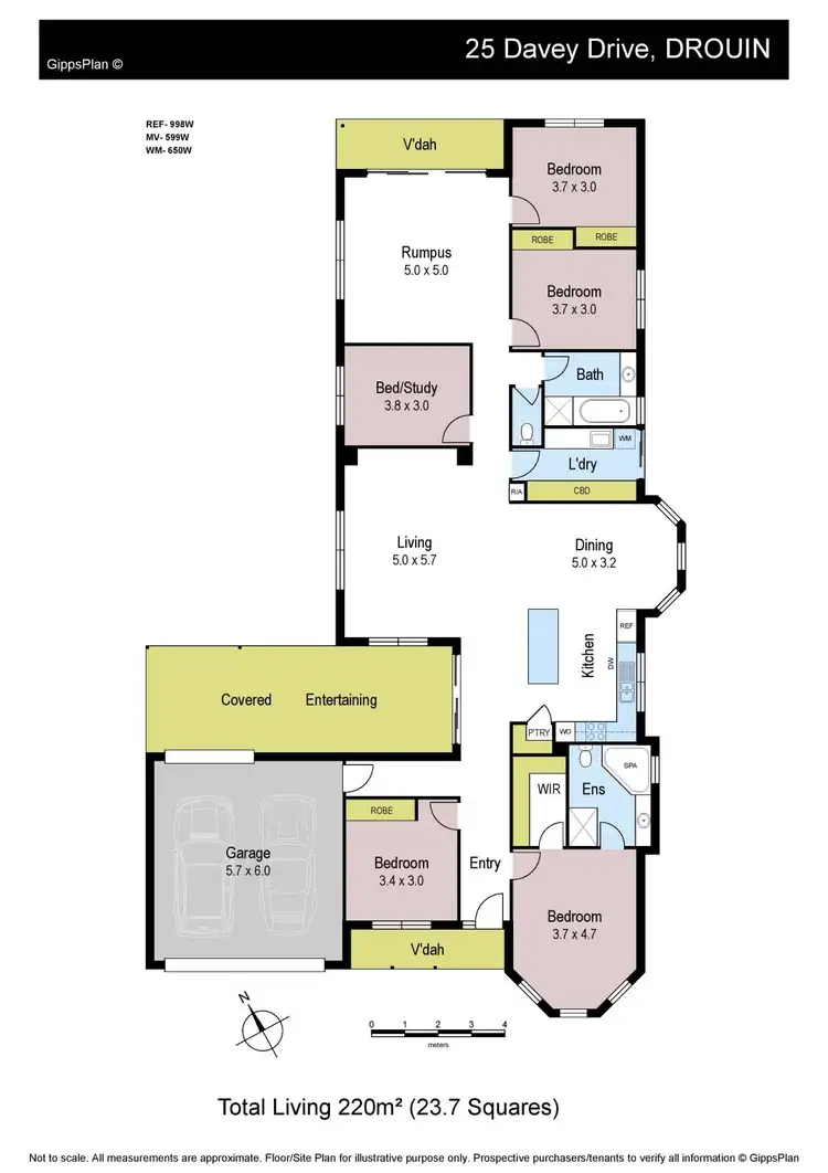 Floorplan of Homely house listing, 25 Davey Drive, Drouin VIC 3818
