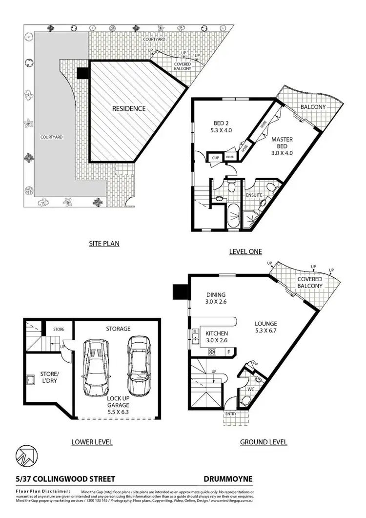 Floorplan of Homely townhouse listing, 5/37 Collingwood Street, Drummoyne NSW 2047