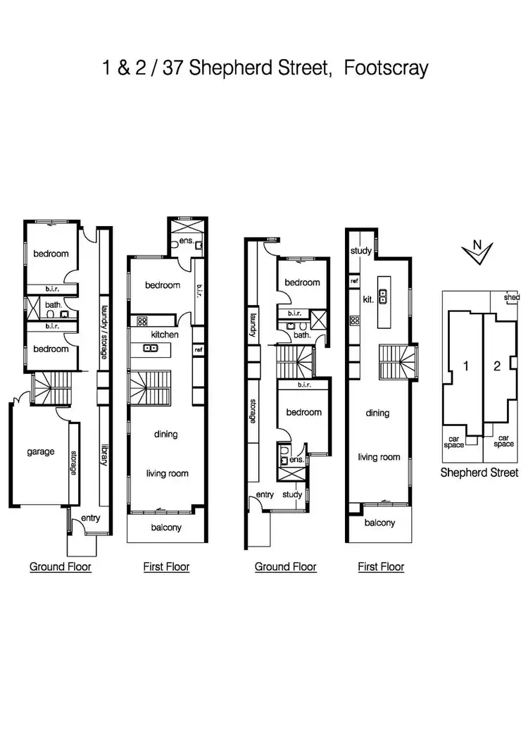 Floorplan of Homely townhouse listing, 37 Shepherd Street, Footscray VIC 3011