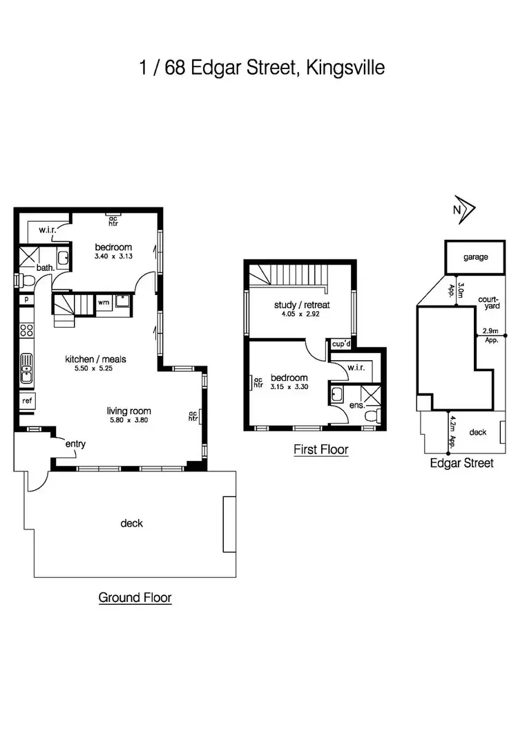 Floorplan of Homely house listing, 1/68 Edgar Street, Kingsville VIC 3012
