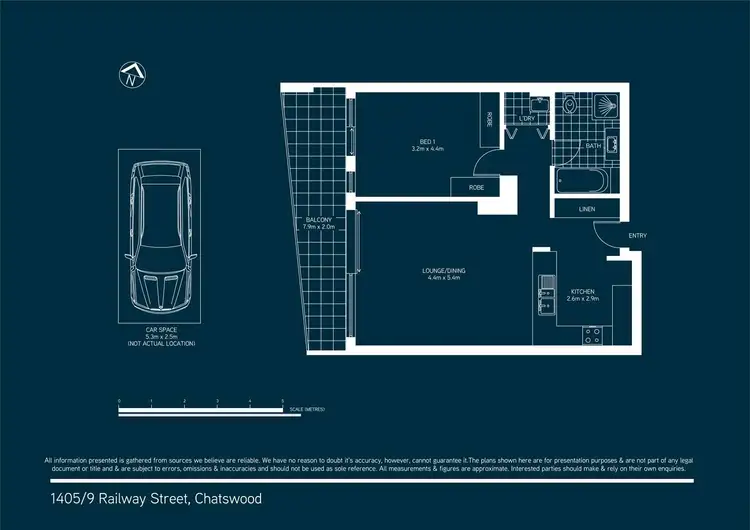 Floorplan of Homely apartment listing, 1405/9 Railway Street, Chatswood NSW 2067