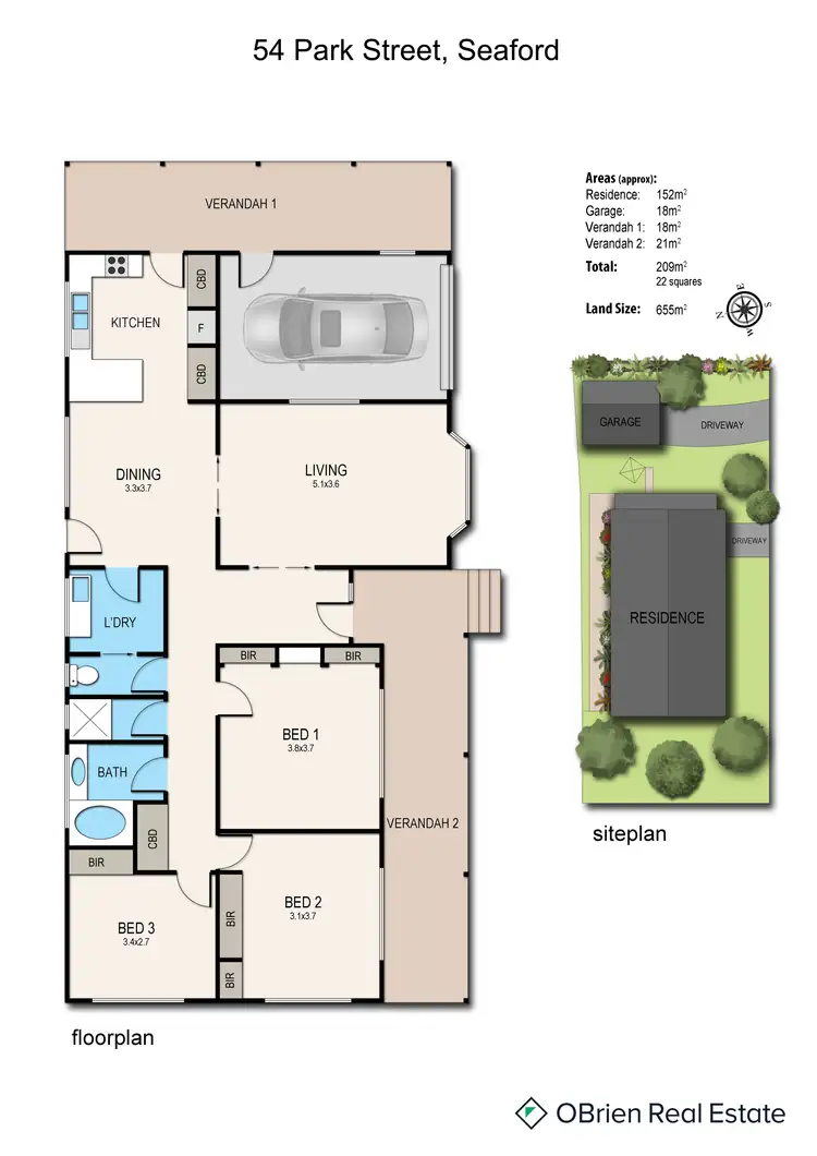 Floorplan of Homely house listing, 54 Park Street, Seaford VIC 3198