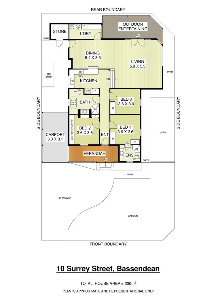 Floorplan of Homely house listing, 10 Surrey Street, Bassendean WA 6054