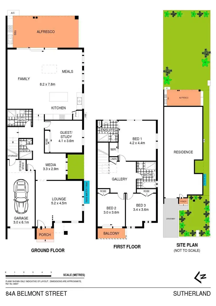 Floorplan of Homely semi-detached listing, 84a Belmont Street, Sutherland NSW 2232