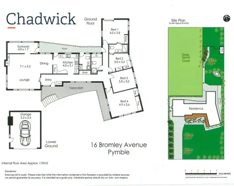 Floorplan of Homely house listing, 16 Bromley Avenue, Pymble NSW 2073