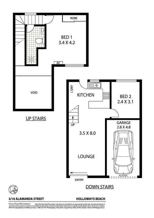 Floorplan of Homely townhouse listing, 3/10-12 Alamanda Street, Holloways Beach QLD 4878