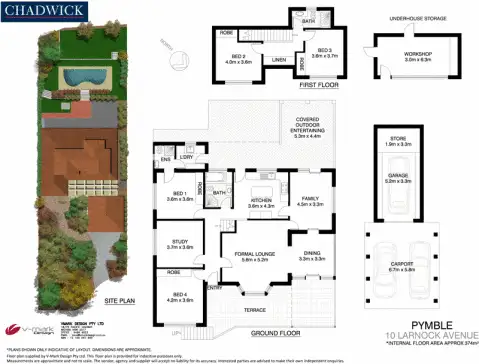 Floorplan of Homely house listing, 10 Larnock Avenue, Pymble NSW 2073