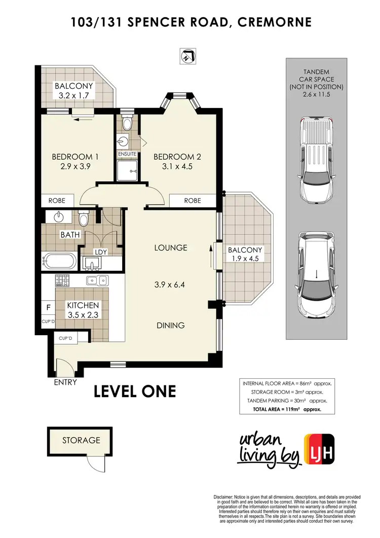 Floorplan of Homely unit listing, 103/131 Spencer Road, Cremorne NSW 2090