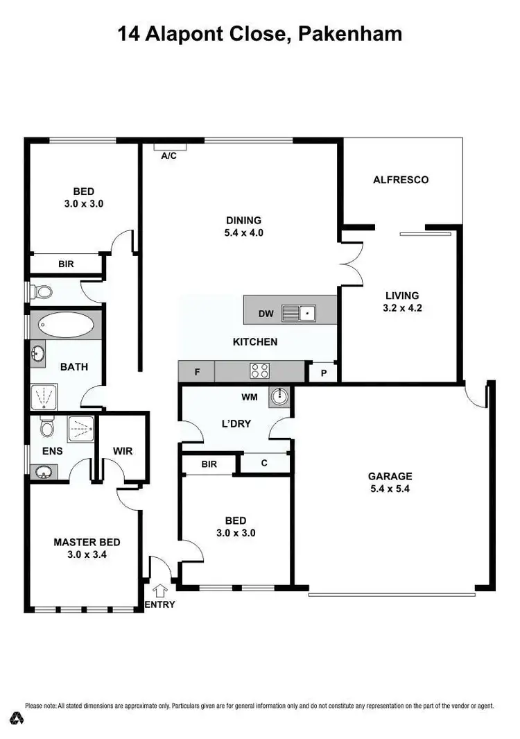 Floorplan of Homely house listing, 14 Alapont Close, Pakenham VIC 3810