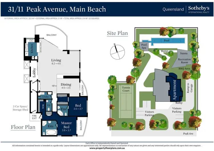 Floorplan of Homely apartment listing, 31/11 Peak Avenue, Main Beach QLD 4217