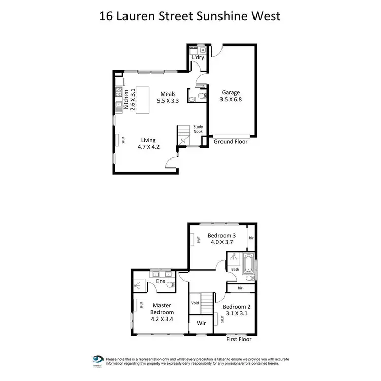 Floorplan of Homely townhouse listing, 16 Lauren Lane, Sunshine West VIC 3020