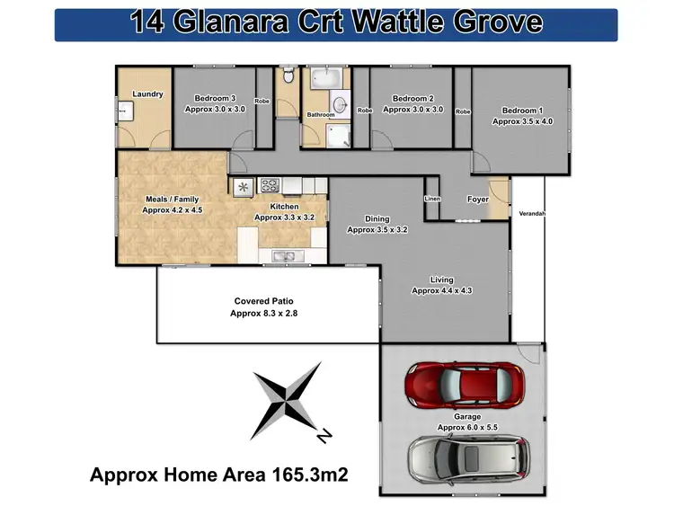 Floorplan of Homely house listing, 14 Glanara Court, Wattle Grove NSW 2173