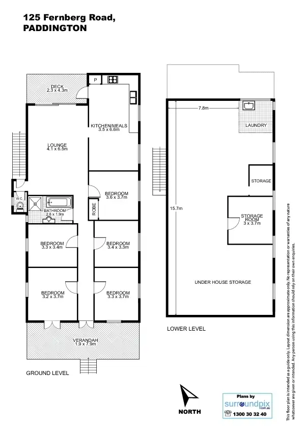 Floorplan of Homely house listing, 125 Fernberg Road, Paddington QLD 4064