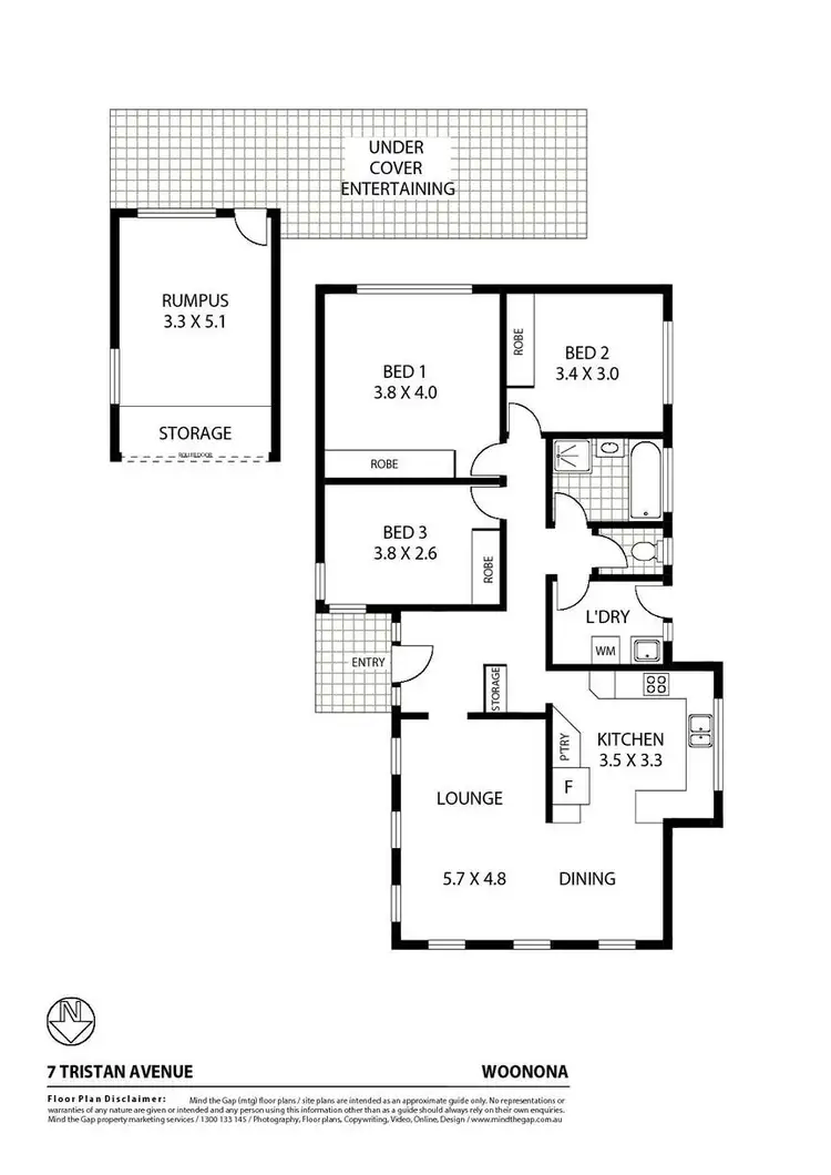 Floorplan of Homely house listing, 7 Tristan Avenue, Woonona NSW 2517