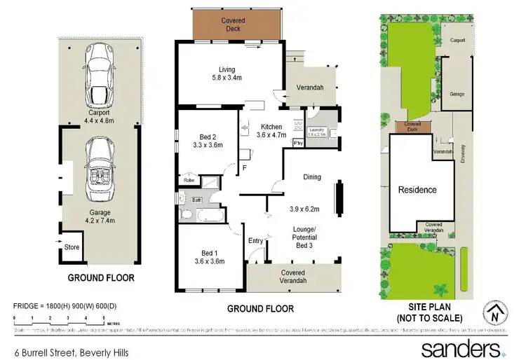 Floorplan of Homely house listing, 6 Burrell Street, Beverly Hills NSW 2209
