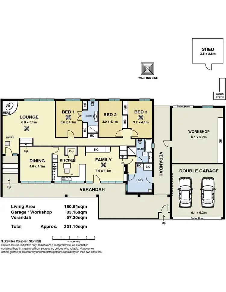 Floorplan of Homely house listing, 9 Grevillea Crescent, Stonyfell SA 5066