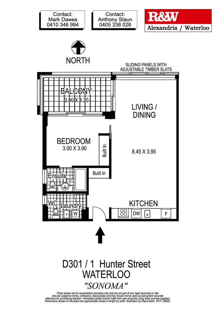 Floorplan of Homely apartment listing, D301/1 Hunter Street, Waterloo NSW 2017