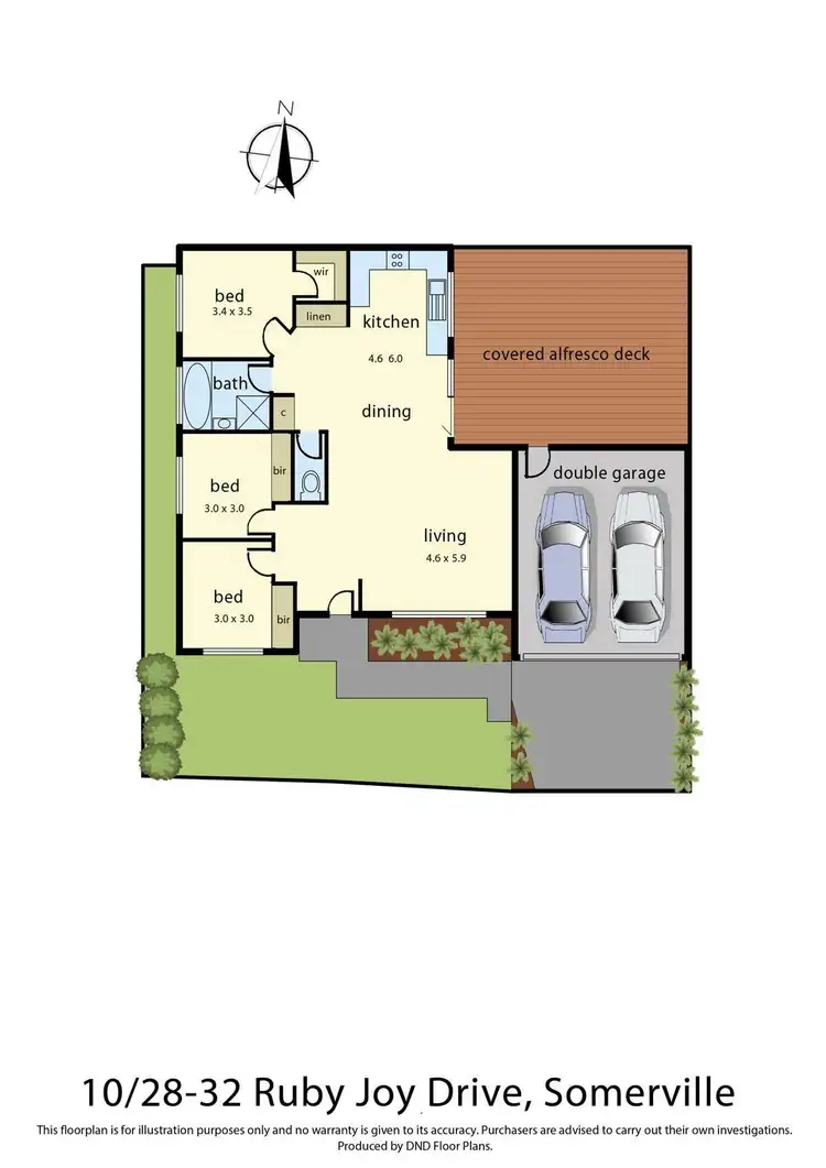 Floorplan of Homely unit listing, 10/28-32 Ruby Joy Drive, Somerville VIC 3912