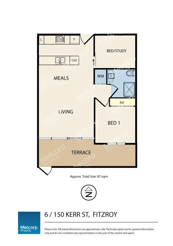 Floorplan of Homely apartment listing, 6/150 Kerr Street, Fitzroy VIC 3065