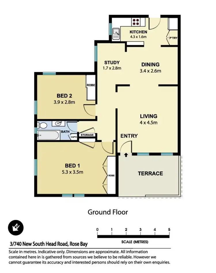 Floorplan of Homely apartment listing, Unit 3/740 New South Head Road, Rose Bay NSW 2029