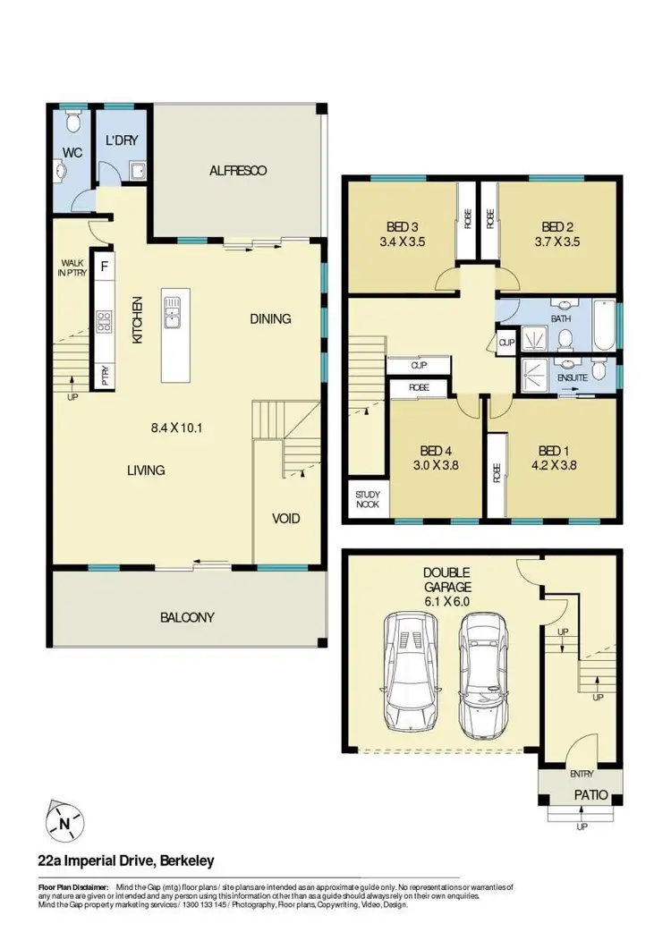 Floorplan of Homely townhouse listing, 22a Imperial Drive, Berkeley NSW 2506