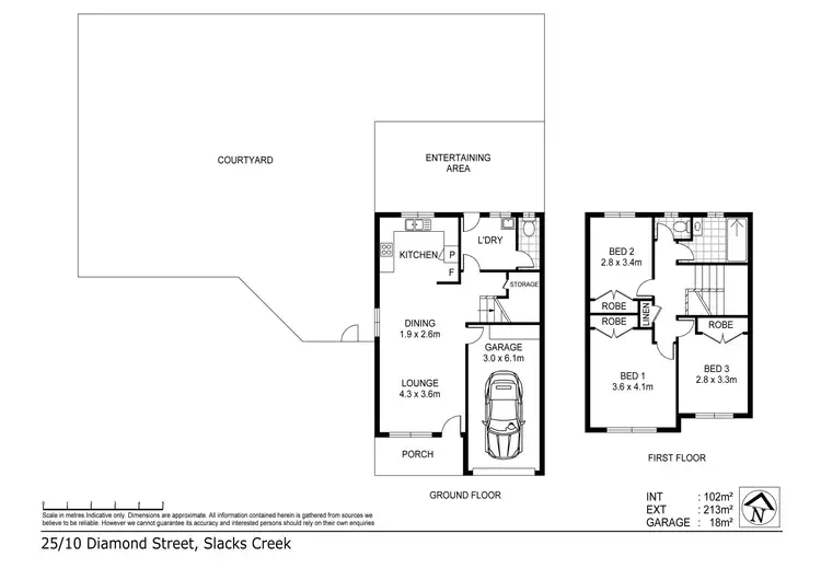 Floorplan of Homely townhouse listing, 25/10 Diamond Street, Slacks Creek QLD 4127
