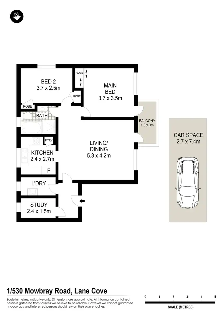 Floorplan of Homely apartment listing, 1/530 Mowbray Road, Lane Cove NSW 2066