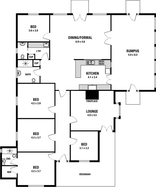 Floorplan of Homely rural property listing, 281 Bungower Road, Moorooduc VIC 3933