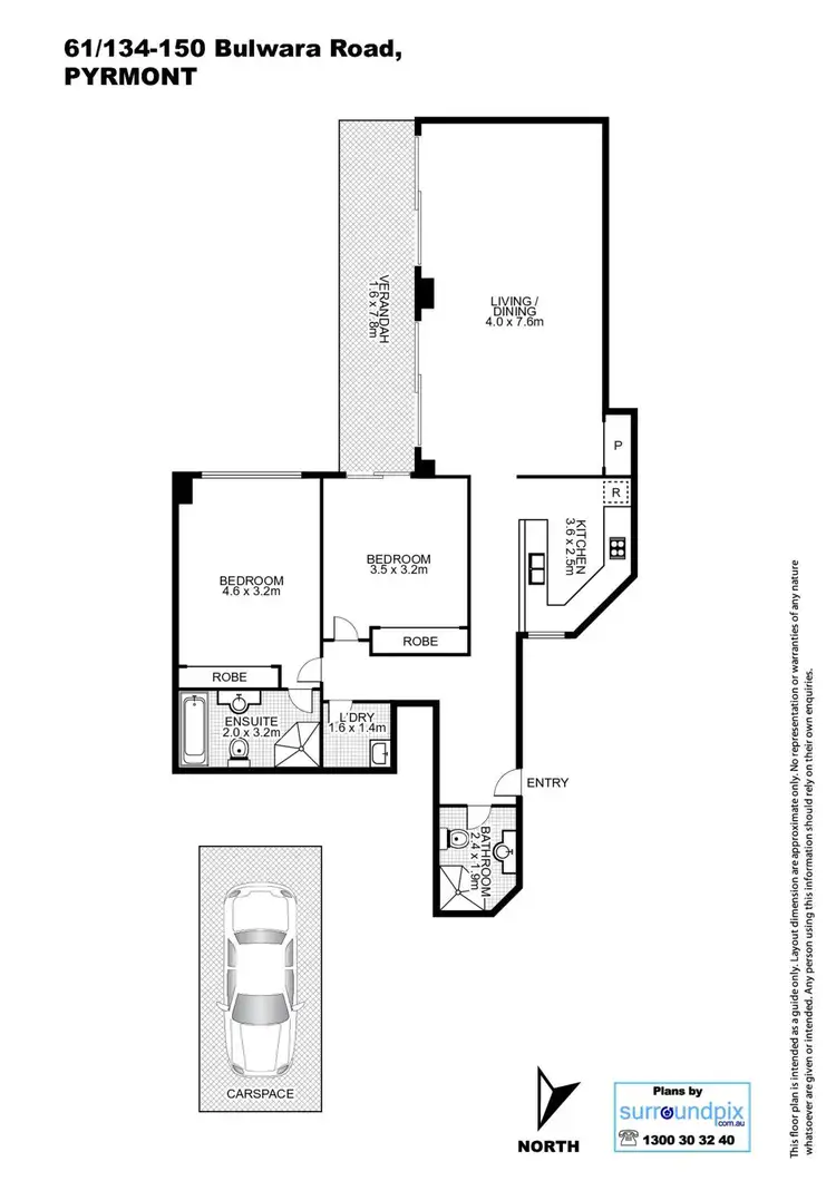 Floorplan of Homely apartment listing, 61/134-150 Bulwara Road, Pyrmont NSW 2009