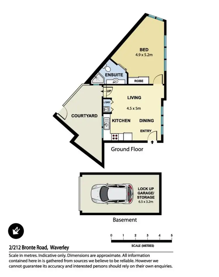 Floorplan of Homely apartment listing, Unit 2/212 Bronte Road, Queens Park NSW 2022