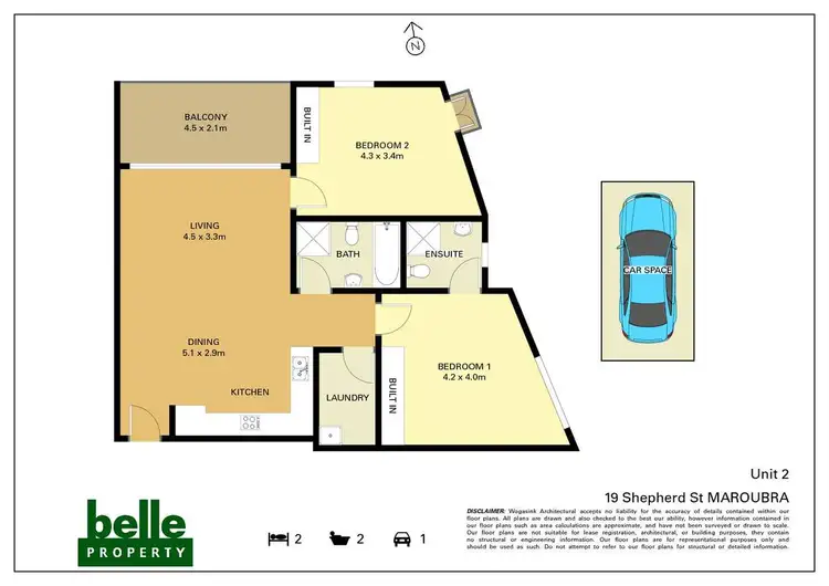 Floorplan of Homely unit listing, Unit 2/19 Shepherd Street, Maroubra NSW 2035