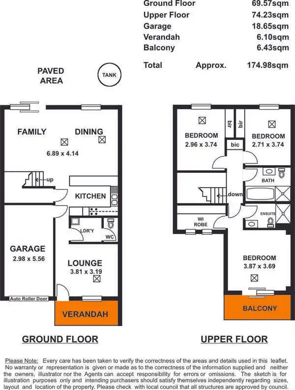 Floorplan of Homely townhouse listing, 14A Sutherland Road, Ferryden Park SA 5010