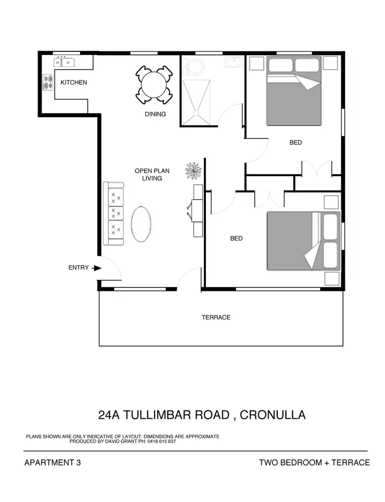 Floorplan of Homely apartment listing, 3/24a Tullimbar Road, Cronulla NSW 2230