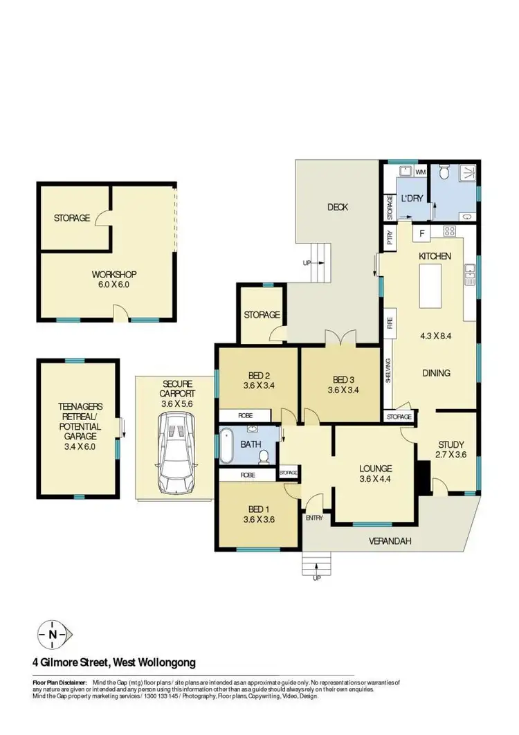 Floorplan of Homely house listing, 4 Gilmore Street, West Wollongong NSW 2500