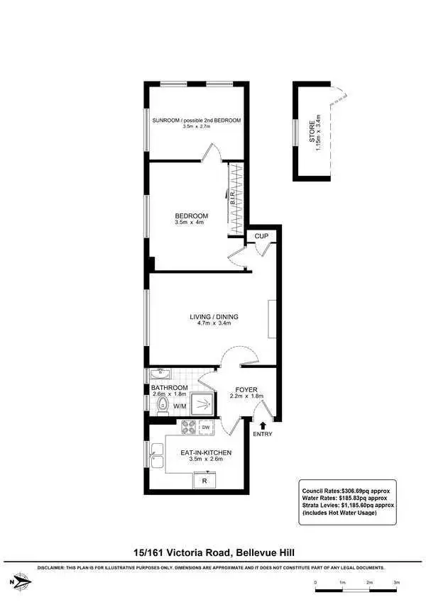 Floorplan of Homely apartment listing, 15/161 Victoria Road, Bellevue Hill NSW 2023