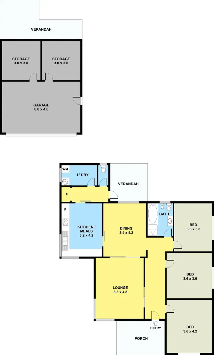 Floorplan of Homely house listing, 39 Morley Street, Glenroy VIC 3046