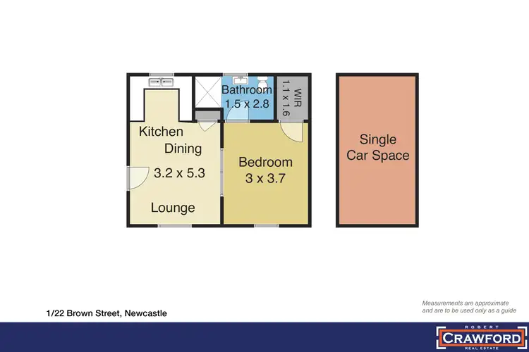 Floorplan of Homely unit listing, 1/22 Brown Street, Newcastle NSW 2300