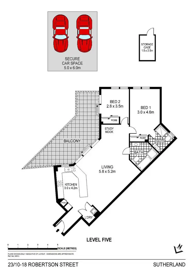 Floorplan of Homely unit listing, 23/10-18 Robertson Street, Sutherland NSW 2232