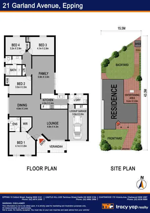 Floorplan of Homely house listing, 21 Garland Avenue, Epping NSW 2121