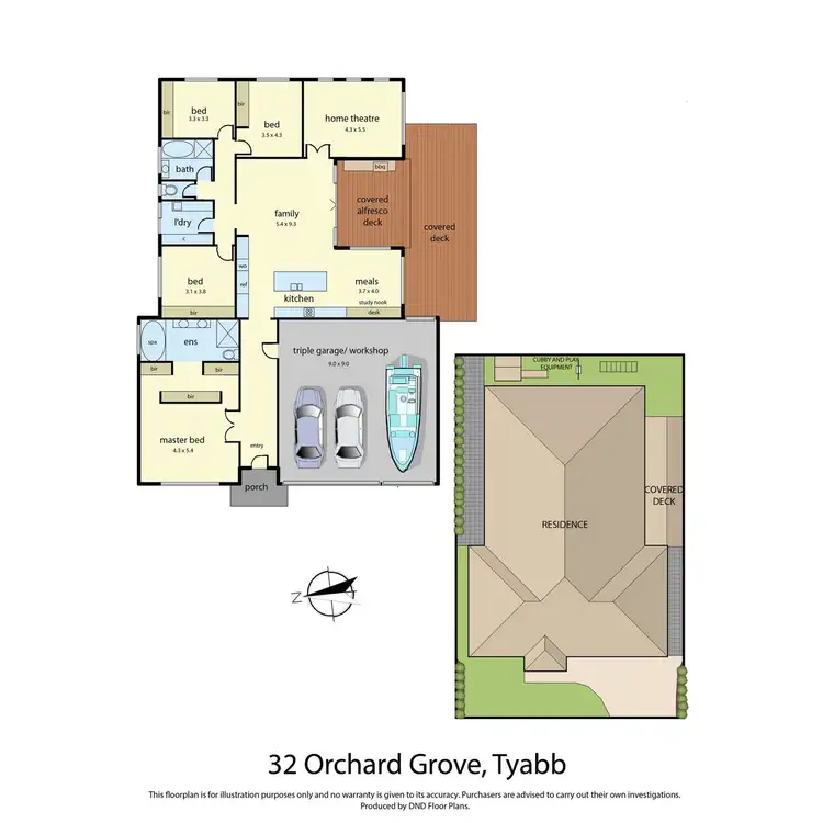 Floorplan of Homely house listing, 32 Orchard Grove, Tyabb VIC 3913