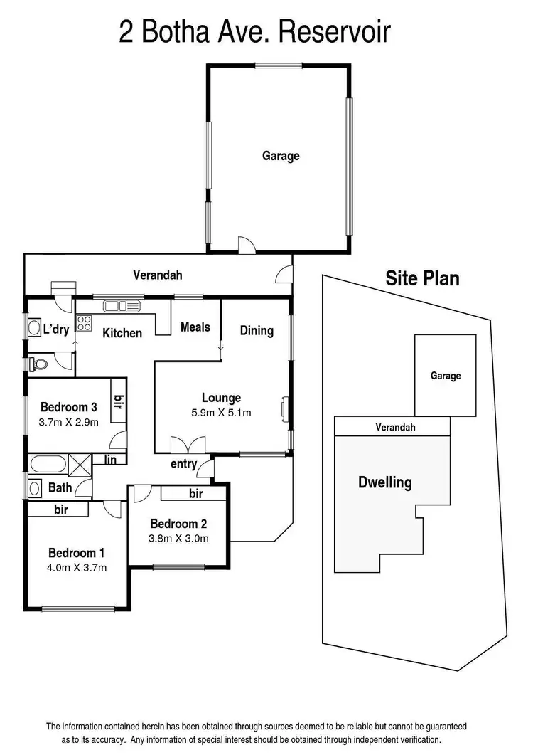 Floorplan of Homely house listing, 2 Botha Avenue, Reservoir VIC 3073