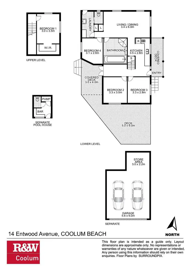 Floorplan of Homely house listing, 14 Entwood Avenue, Coolum Beach QLD 4573