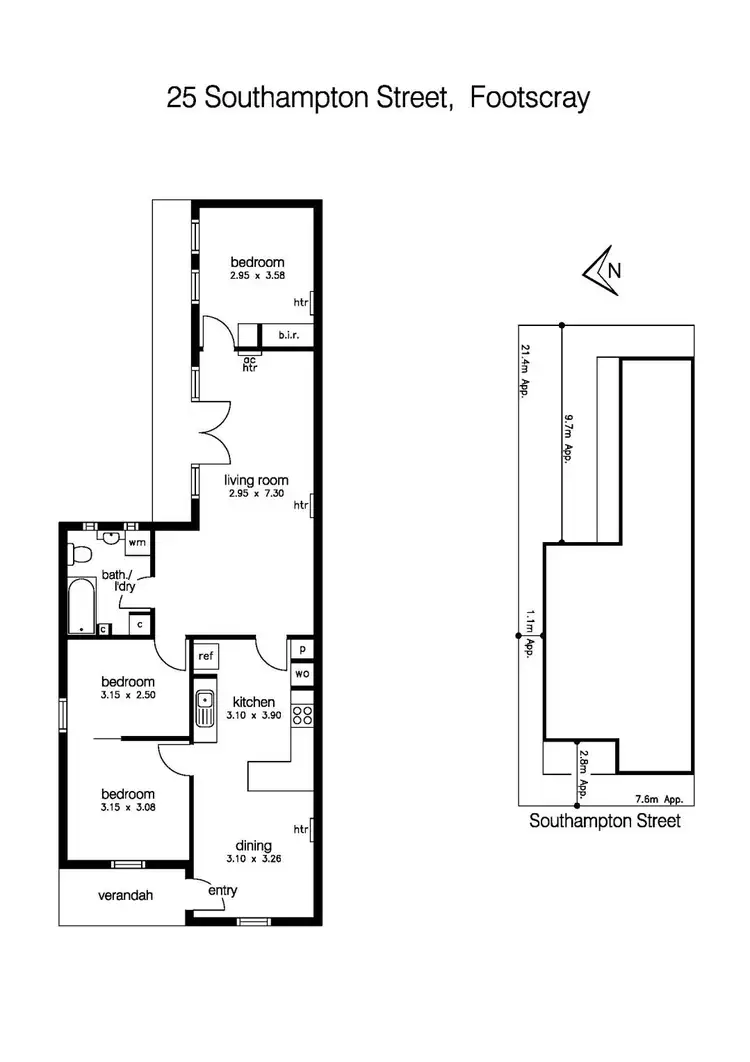 Floorplan of Homely house listing, 25 Southampton Street, Footscray VIC 3011