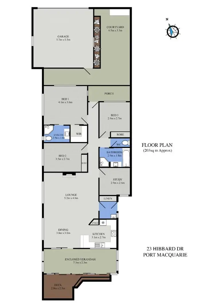 Floorplan of Homely house listing, 23 Hibbard Drive, Port Macquarie NSW 2444