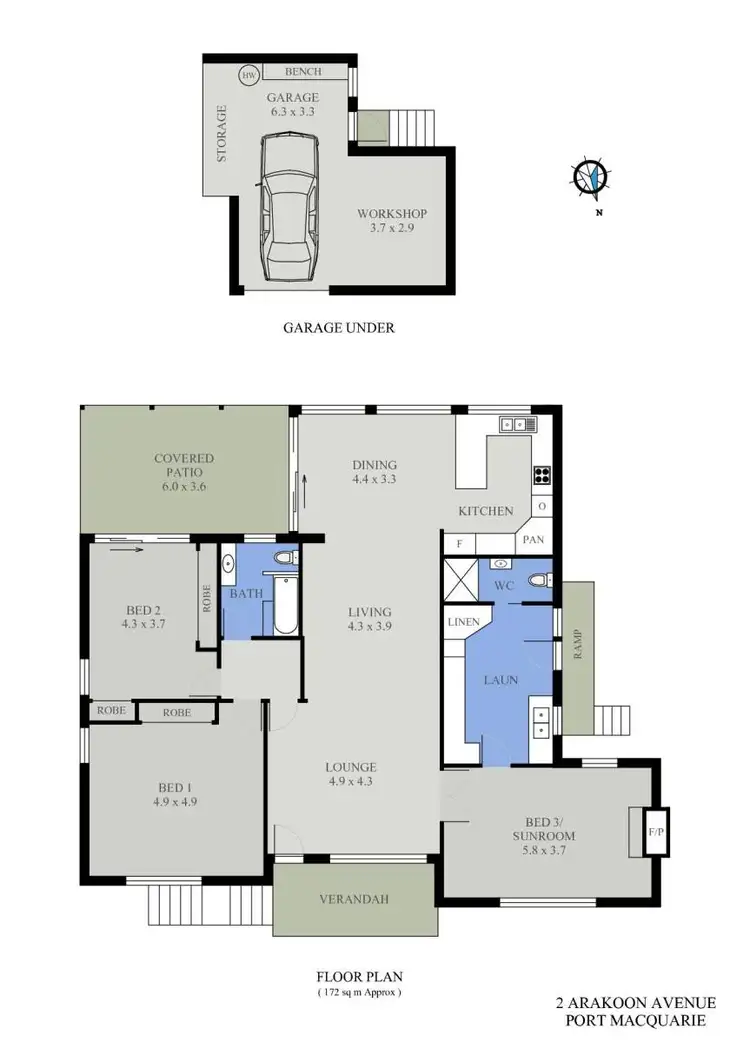 Floorplan of Homely house listing, 2 Arakoon Avenue, Port Macquarie NSW 2444