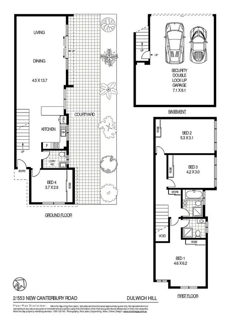 Floorplan of Homely townhouse listing, 2/553 New Canterbury Road, Dulwich Hill NSW 2203