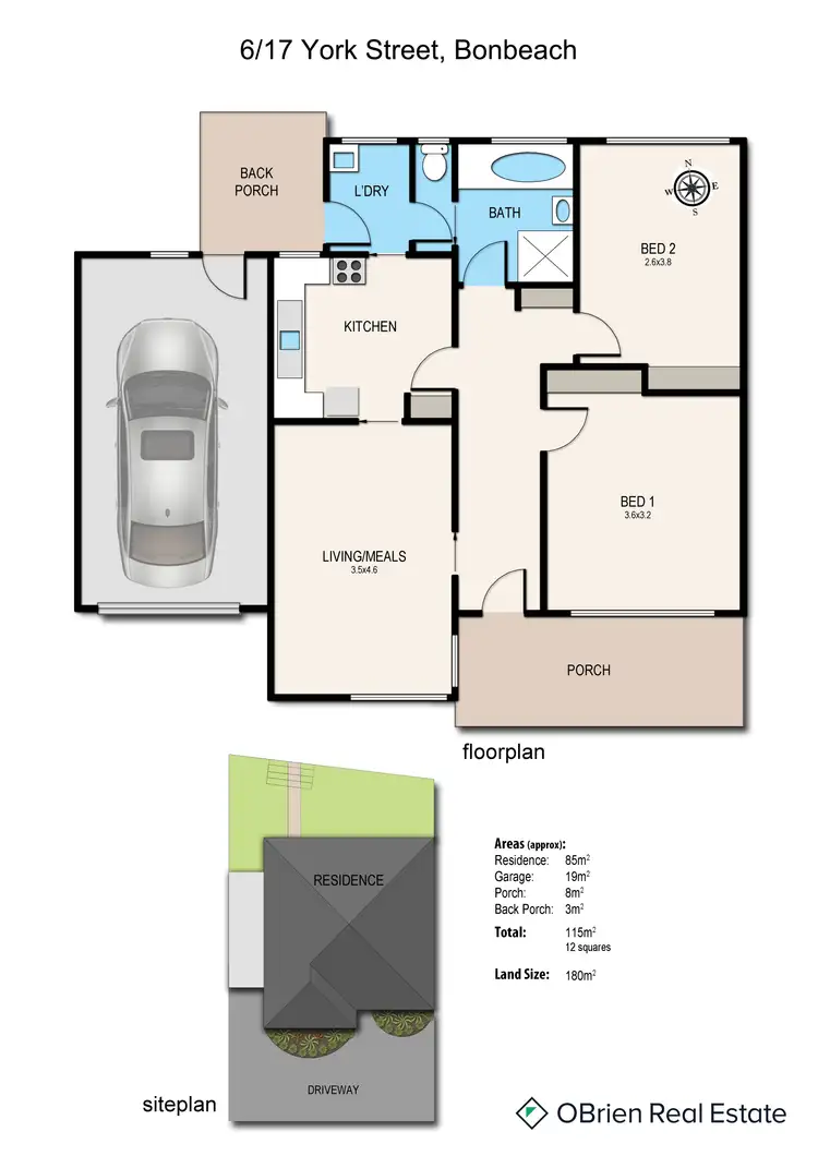 Floorplan of Homely unit listing, 6/17 York Street, Bonbeach VIC 3196