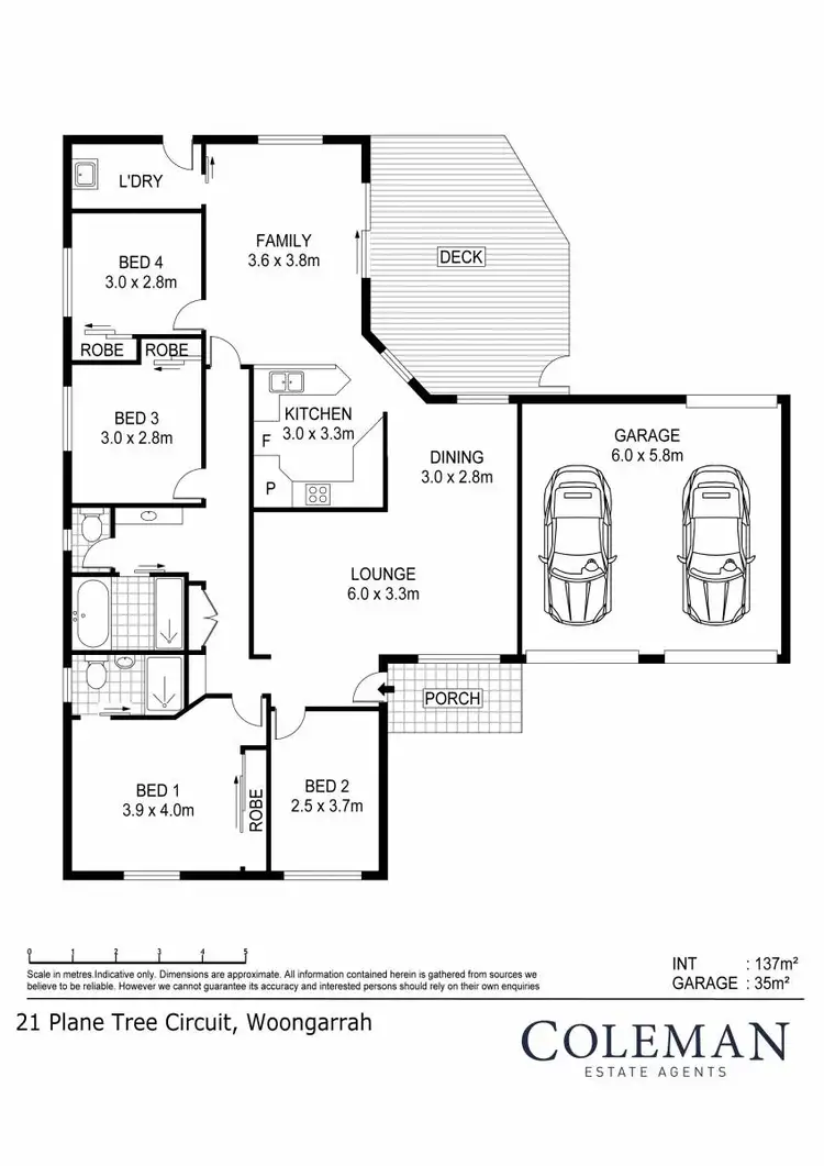 Floorplan of Homely house listing, 21 Plane Tree Circuit, Woongarrah NSW 2259