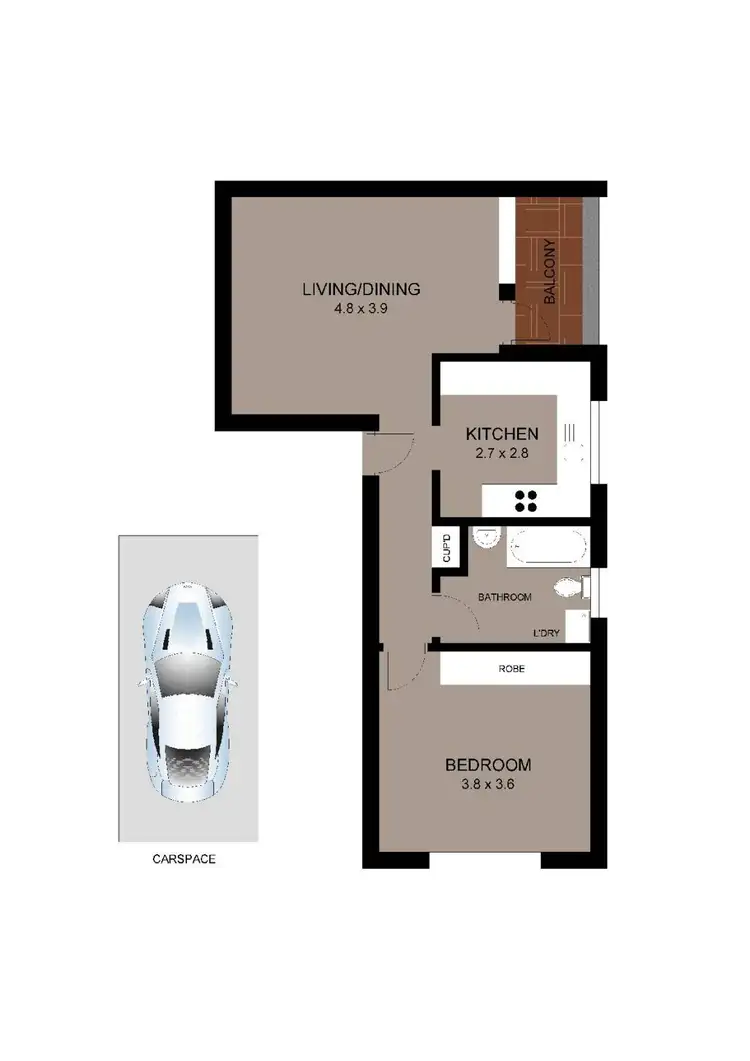 Floorplan of Homely apartment listing, 8/96 Victoria Street, Ashfield NSW 2131